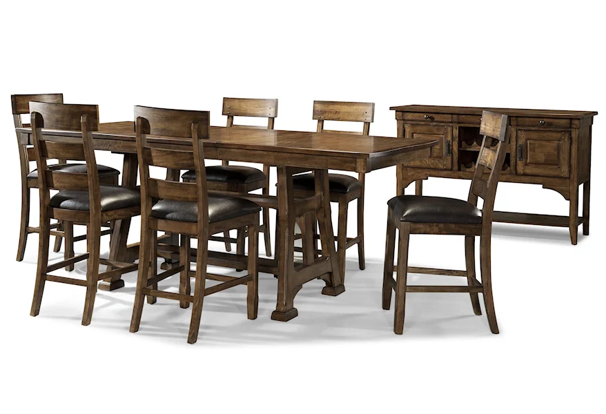 Ozark Formal Gathering Height Dining Room Group by AAmerica at Esprit Decor Home Furnishings